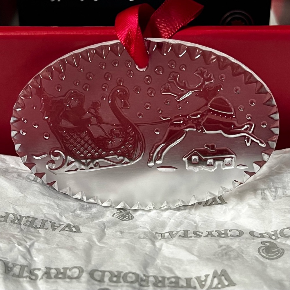 Waterford Crystal "Twas the Night Before Christmas" Ornament W/Box